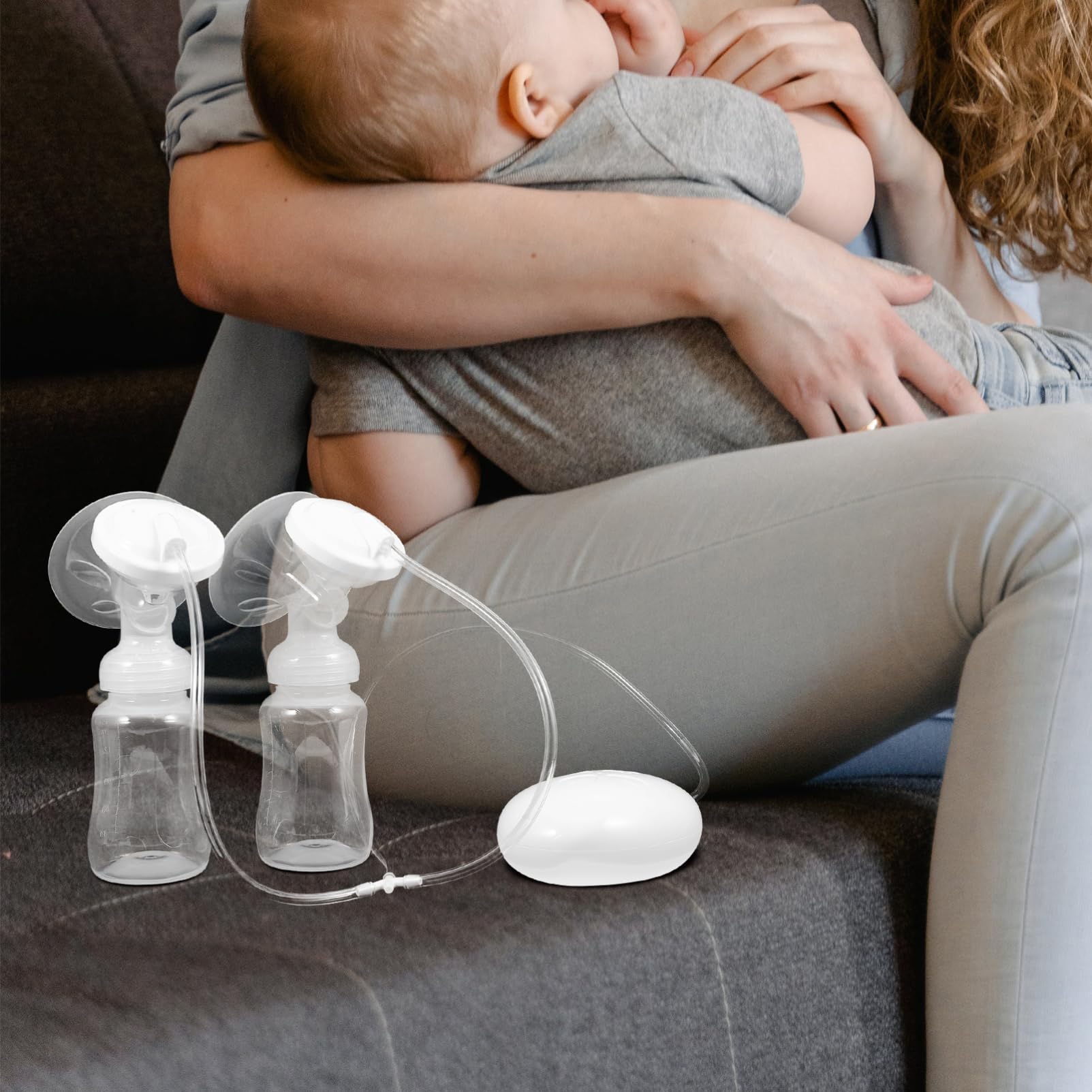 YARNOW Tiralatte Elettrico Silenzioso Tiralatte Doppio Pratico per Estrazione Latte Materno Mano Libere Portatile