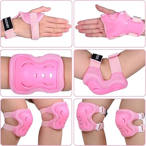 Vista 60 de BOSONER Rodilleras para niños/jóvenes, coderas, equipo de protección para patines de ruedas, ciclismo, BMX, bicicleta, patinaje, patinaje en línea