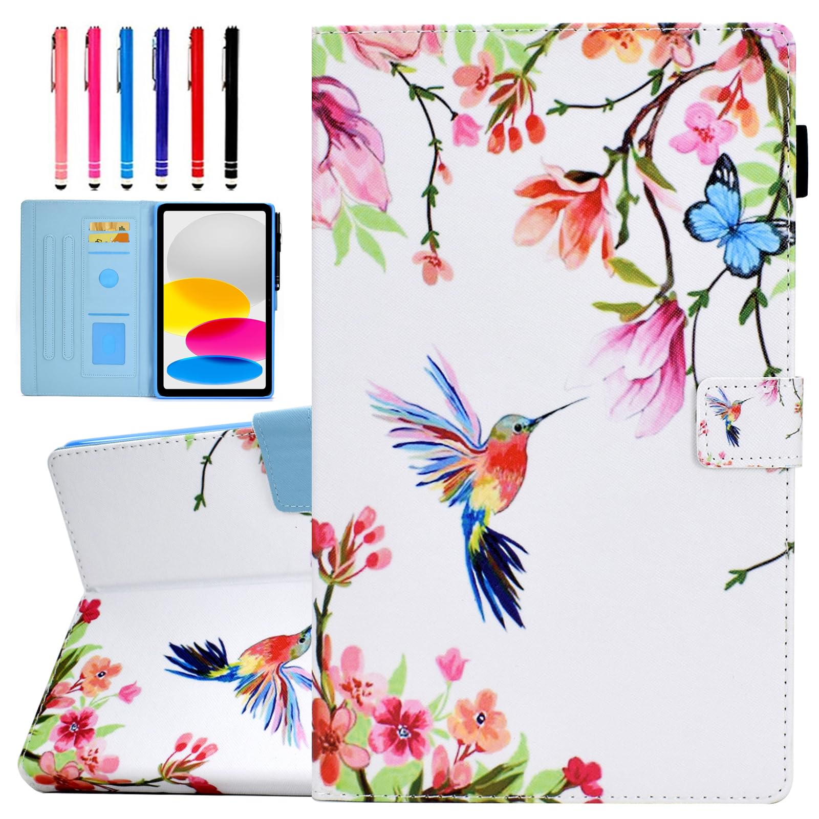 Funut Case for iPad (A16) 11th Generation 11 inch 2025, iPad 10th Generation 10.9 inch 2022, Cute PU Leather Stand Cover, Auto Wake/Sleep Smart Shell