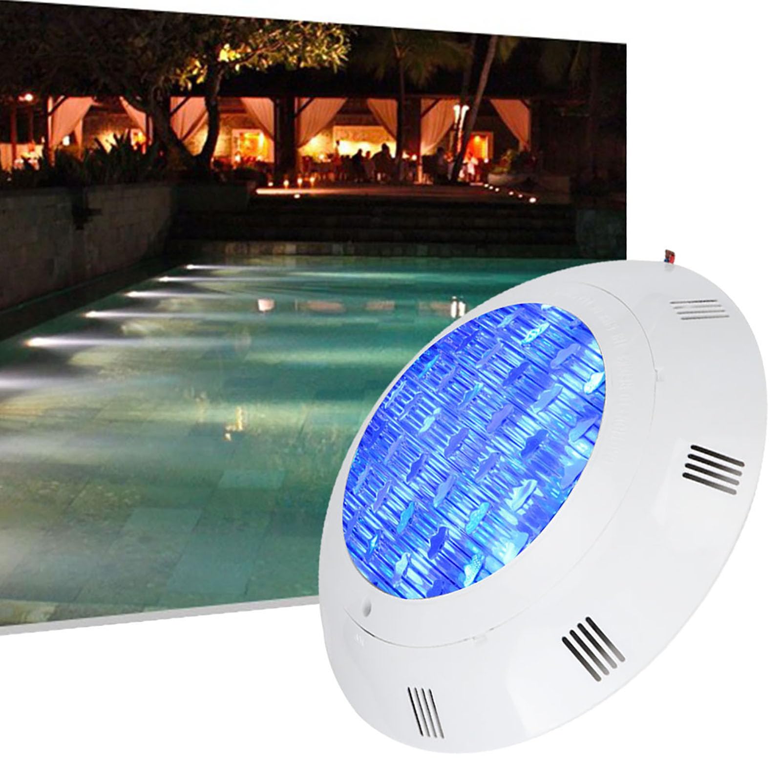 72W 360LED Poolbeleuchtung Unterwasser Licht, Wasserdichte Farbwechsel LED Light, Wiederaufladbar Unterwasserbeleuchtung für Schwimmbad, Teich, Brunnen