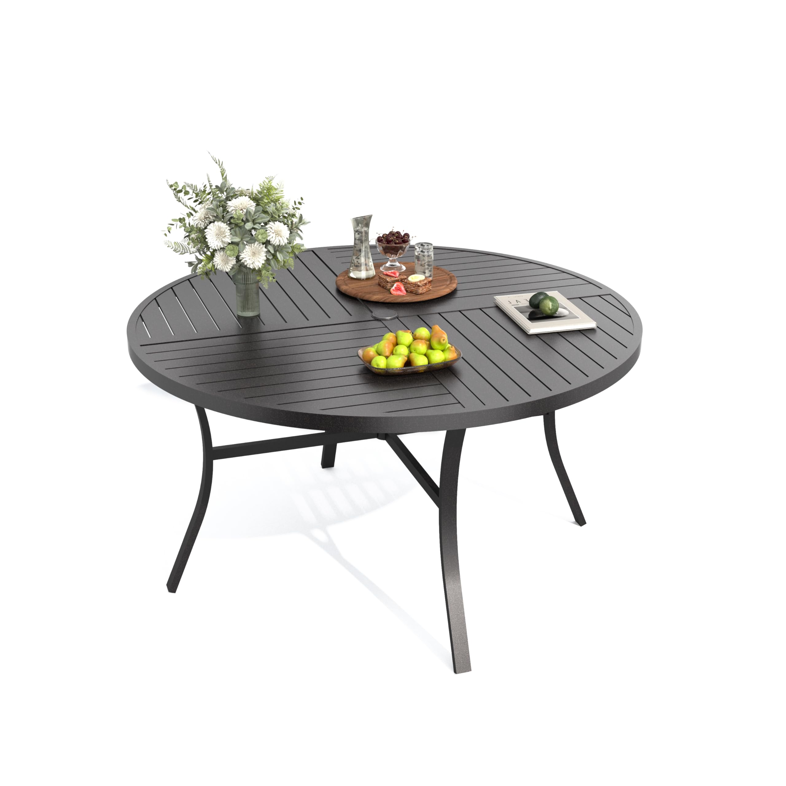 PHI VILLA Patio Round Table e-Coated Steel