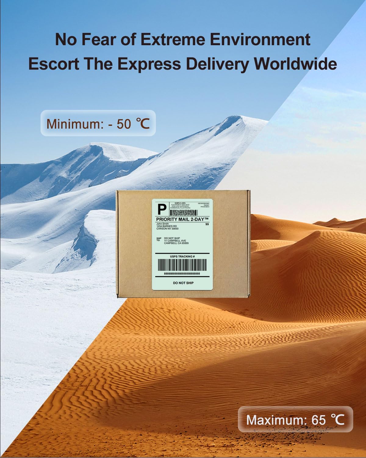 Phomemo 4x6 Thermal Labels for Shipping Label Printer - 500PCS Green Mailing Labels - 4x6 Direct Thermal Label Fanfold Compatible with Rollo,MUNBYN,Nelko,JADENS,POLONO - Water/Oilproof - NO BPA/BPS - Image 8