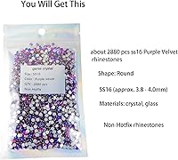 Vista 80 de Genie Crystal ss34 Red Glass Rhinestones 288 Pcs, 7.0 mm Big Light Siam Flatback Rhinestone, Diamond Cut Gems for Crafts, Face Mask, Makeup