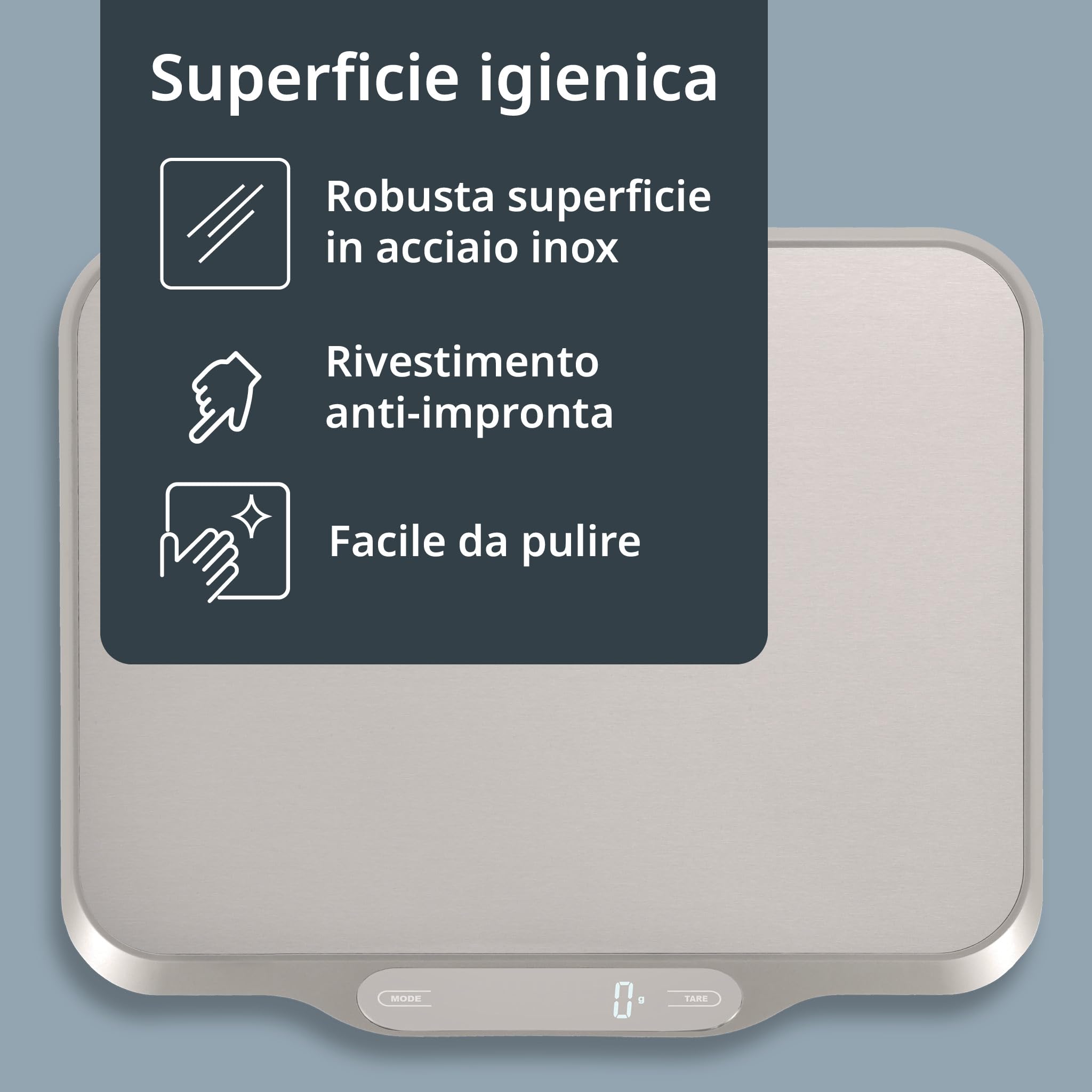 ADE Bilancia da cucina extra large digitale fino a 15 kg | Superficie di pesatura 26x31 cm | Bilancia per pacchi