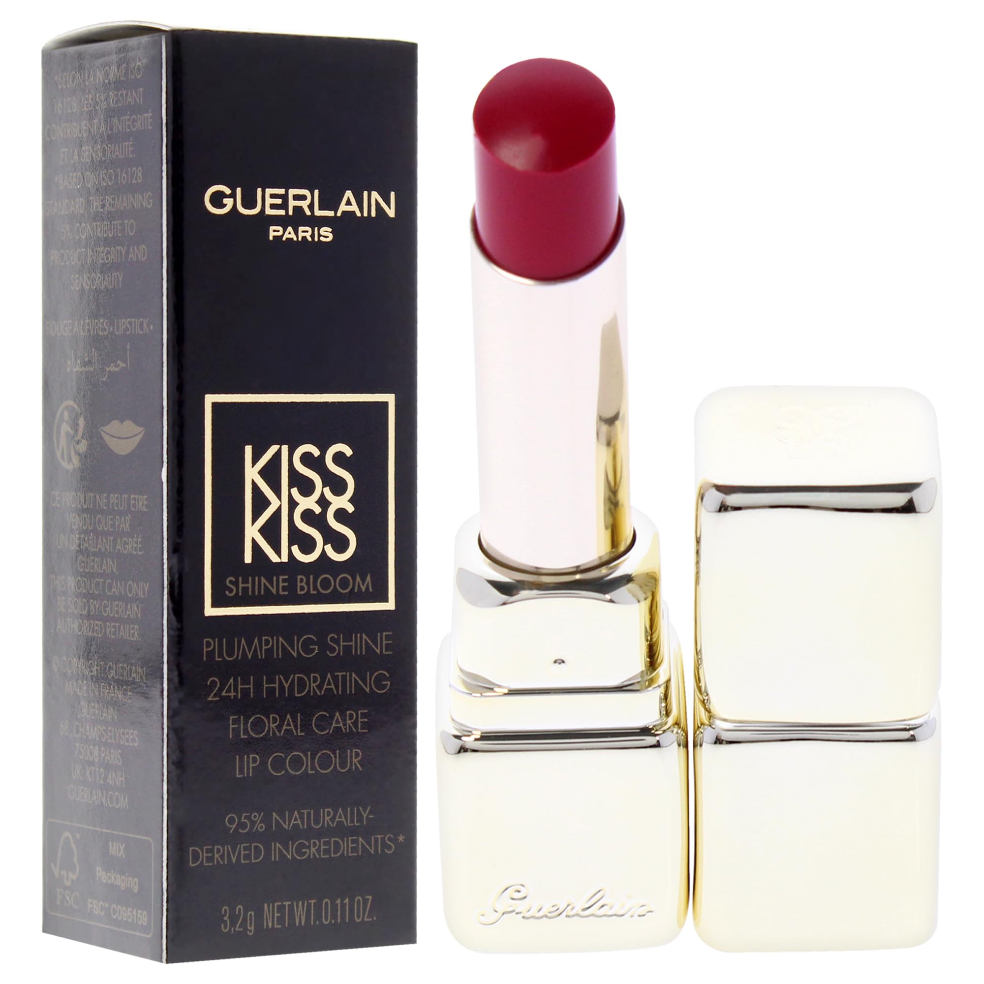 Amazon.com : Kiss Kiss Shine Bloom Lipstick - 409 Fuchsia Flush by
