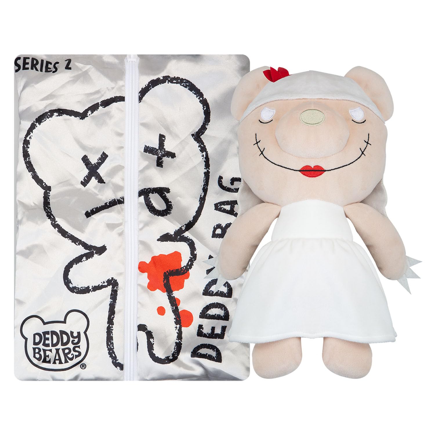 Deddy Bears - Dolly Soft Toy In Body Bag Plush Certificate Halloween, Birthdays, Spooky Cuddlies Gifts, Creepy Children's and Adults Collectables - 30cm Dolly