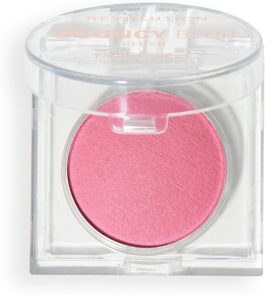 Rubor Bouncy Blur Revolution, rosa borroso | Rubor de maquillaje en polvo para mejillas, fórmula edificable, vegano y libre de crueldad animal, 0.19 oz