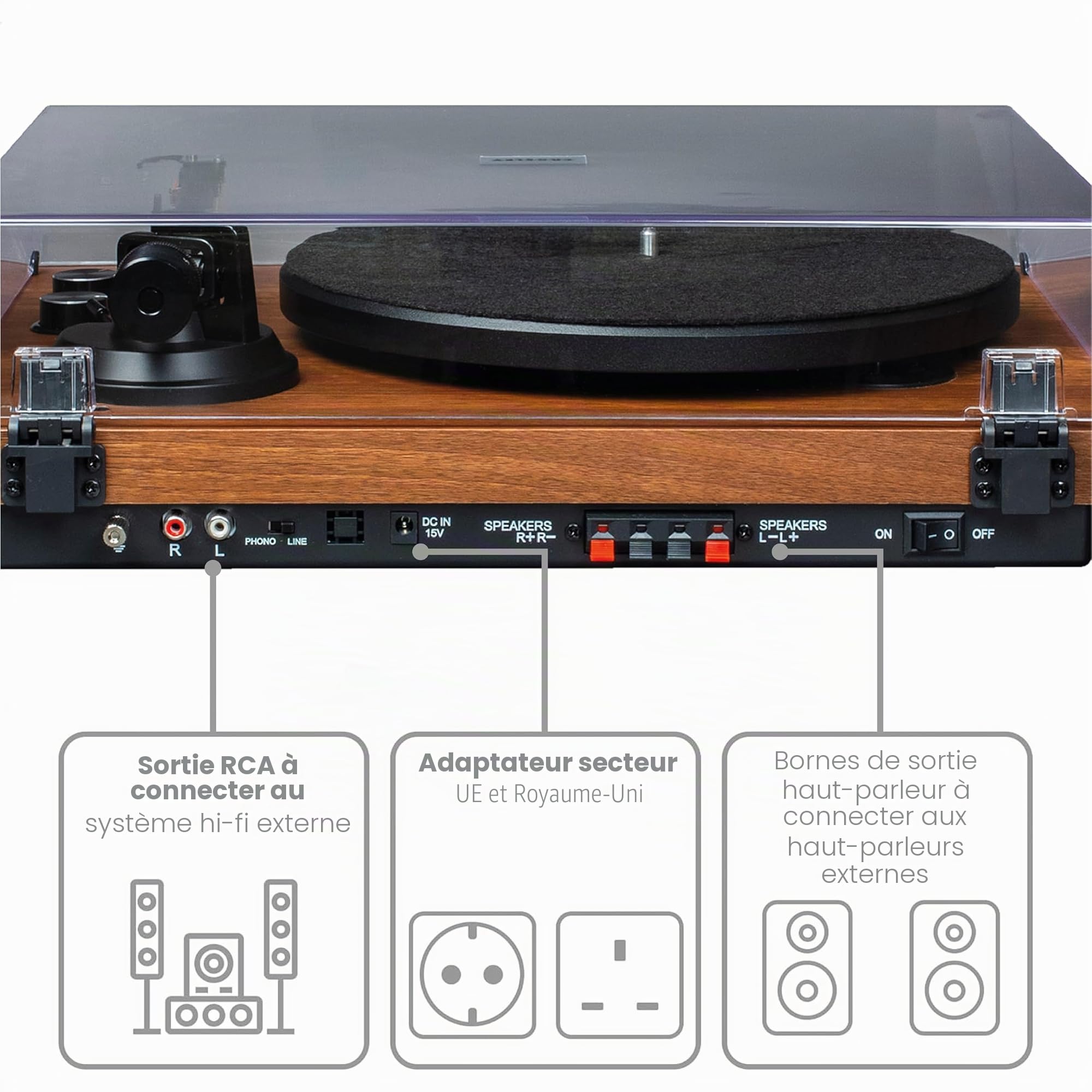 Tourne-Disque Crosley C62 Bluetooth Noyer