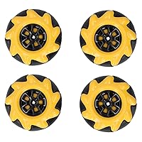 Vista 3 de Mecanum Wheel Robot Kit con ruedas omnidireccionales de 2.362 in Chasis de coche inteligente para proyectos STEM de motor TT