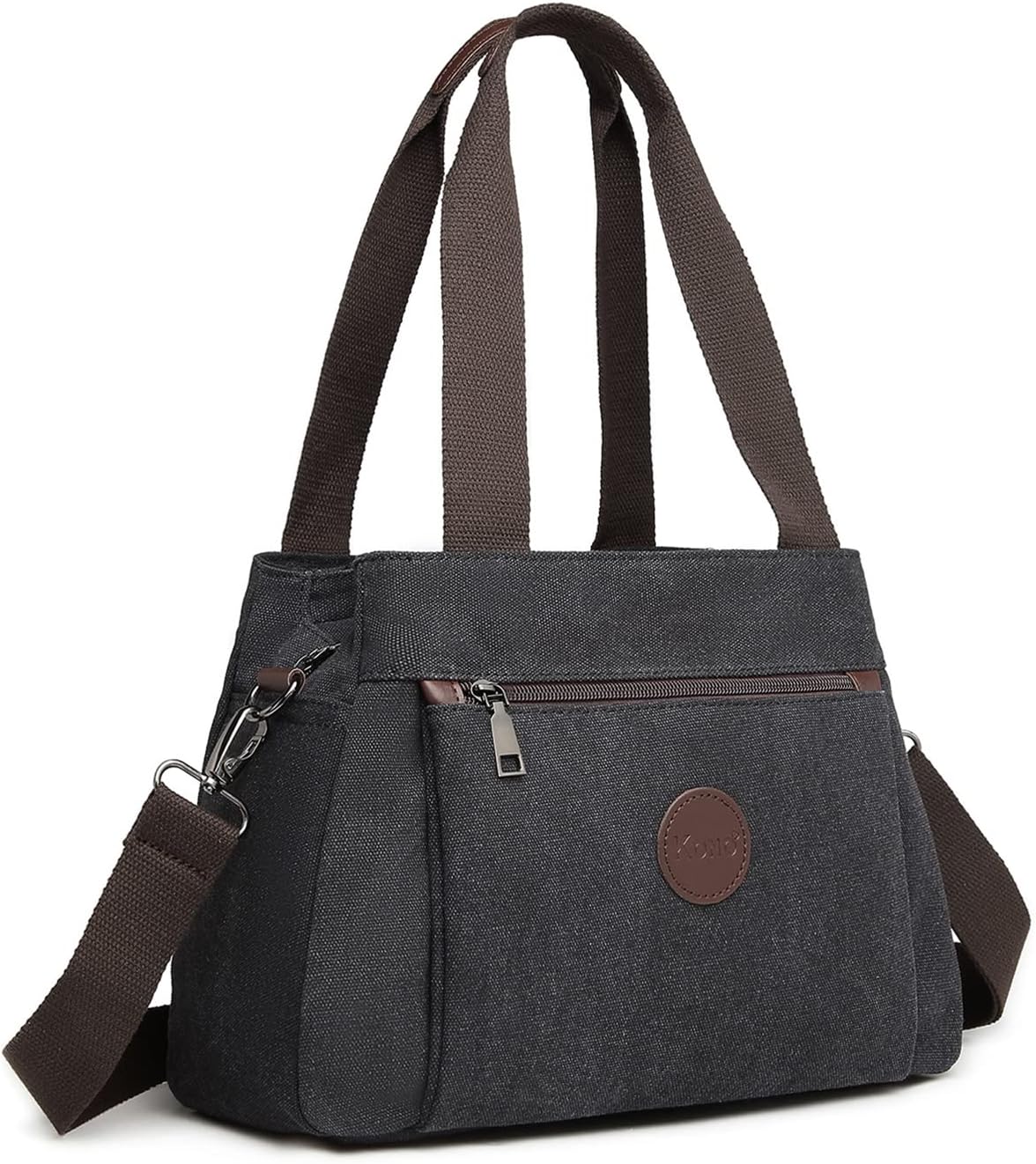 Canvas Handbag Women Hobo Shoulder Bag Vintage Top Handle Crossbody Bag Casual Multifunction Tote Bag for Working Shopping