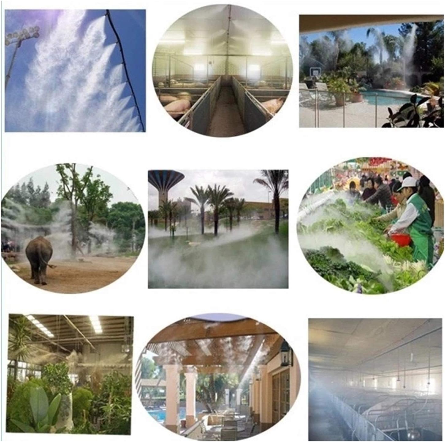 80pcs Misting Nozzle Kit for Cooling System Brass Mister Nozzles High Pressure 3/16" Threaded, Garden Water Mister, Fog Nozzles, Anti-drip Fogging Spray Head (Size : 0.15mm)