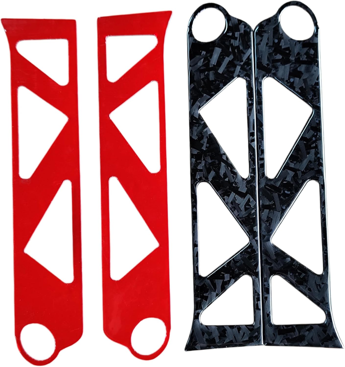 4PCS Set Forged Carbon Peel & Stick Side View Mirror Upper Arm Trim for Polaris Slingshot