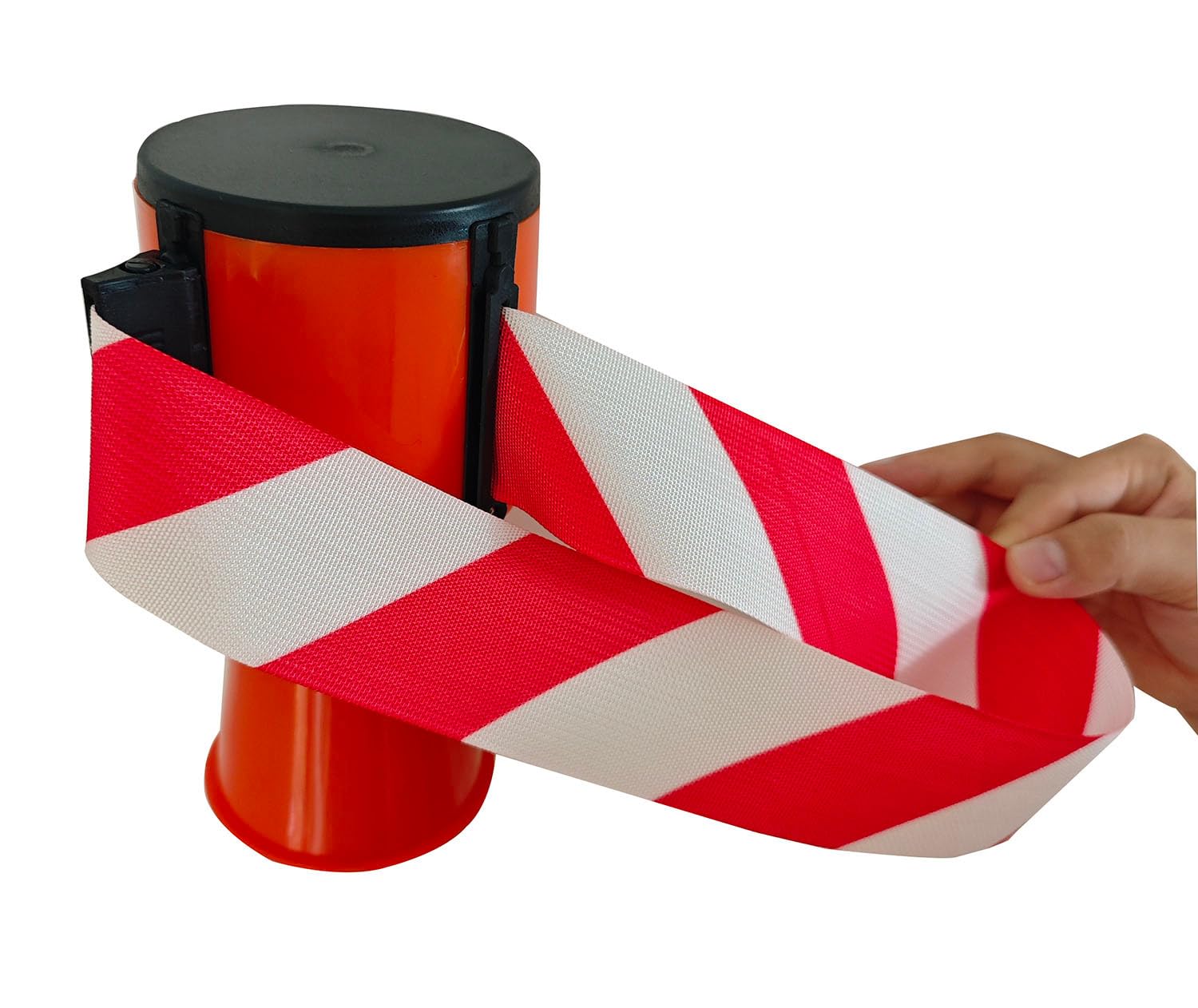 Cinta retráctil para rematar Conos de tráfico, Barrera de Seguridad retráctil para Conos de tráfico, solución Bloquear el tráfico y Las Zonas peatonales(5m(16.4ft))