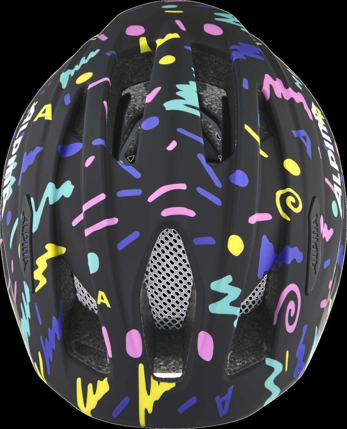 ALPINA PICO, Black-Confetti Gloss, 50-55 cm, Casque de Cyclisme Robuste pour Enfants, Ajustable Individuellement.