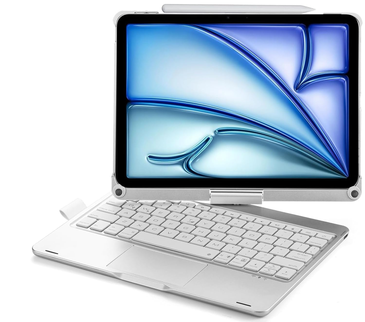 ProElite 360 Degree Rotatable Wireless Bluetooth TouchPad Keyboard Case Cover for Apple iPad Air 13 inch 2024 M2 & iPad Pro 12.9 5th/6th Gen, Built-in 7-Colors Backlit, Silver (B0DFWPPRL3) Amazon Price History, Amazon Price Tracker