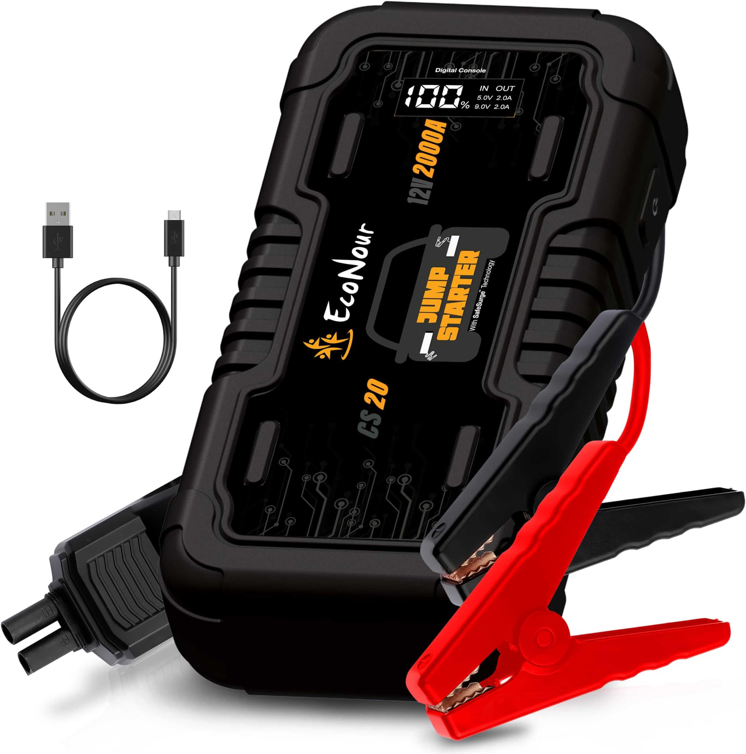 EcoNour LS10 Car Battery Jump Starter 1000A Battery