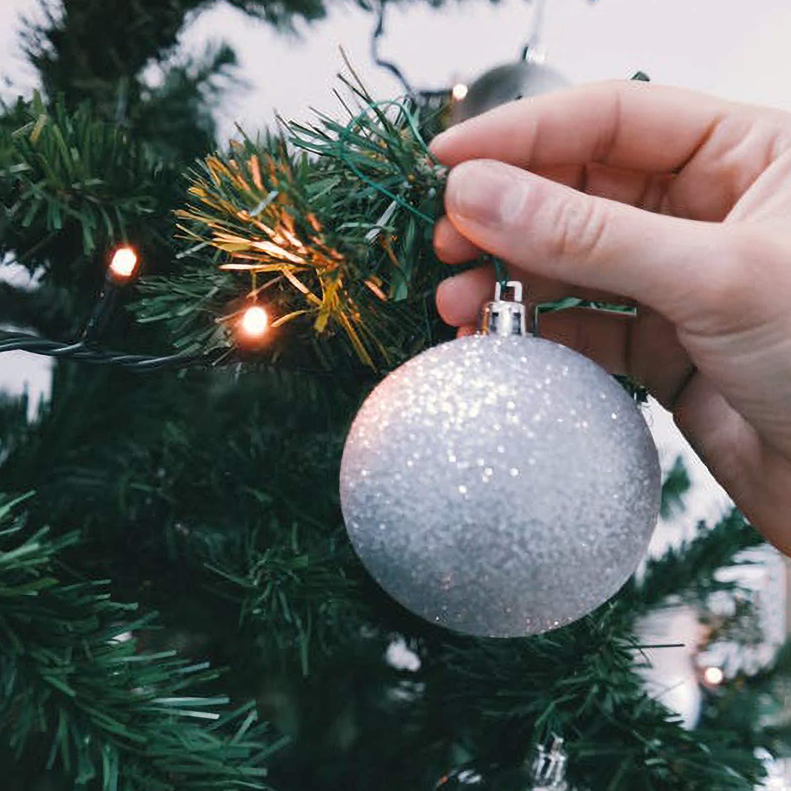 Lot De 12 Boules De Noël 6 Cm Vert – Décorations Sapin Scintillantes, Incassables Et Brillantes