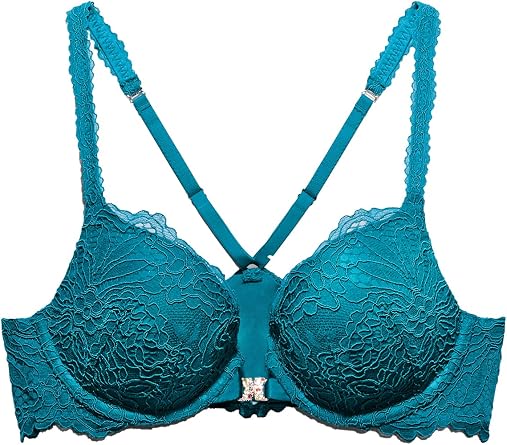 Savage X Fenty Womens Romantic Corded Lace Front-Closure Push Up Bra