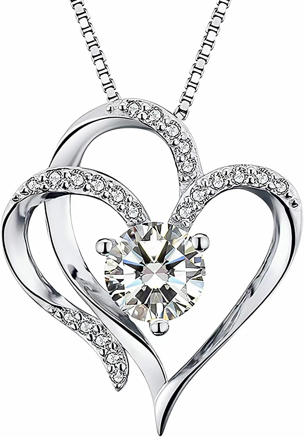 Heart Birthstone Necklaces for Women,925 Sterling Silver Love Heart Pendant Necklace,Mother’s Day Birthday Anniversary Valentine Jewelry Gift for Girlfriend Wife Mom Lady Heart Birthstone Necklaces for Women,925 Sterling Silver Love Heart Pendant Necklace,Mother’s Day Birthday Anniversary Valentine Jewelry Gift for Girlfriend Wife Mom Lady