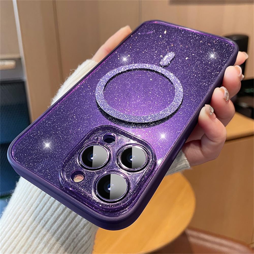 Couverture antichoc de charge sans fil magnétique iPhone 12 violet