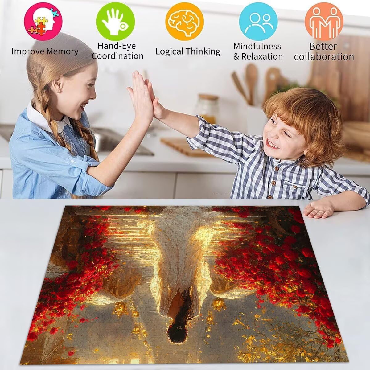 Puzzle Erwachsene 2000 Teile Frau Blume Educa Jigsaw für Kinder ab 8 Jahren Mädchen Jungen, Erwachsene Impossible Klassische Puzzles Schwer, Anspruchsvoll Spielspaß, Als Familienspiel 70x99cm t-812