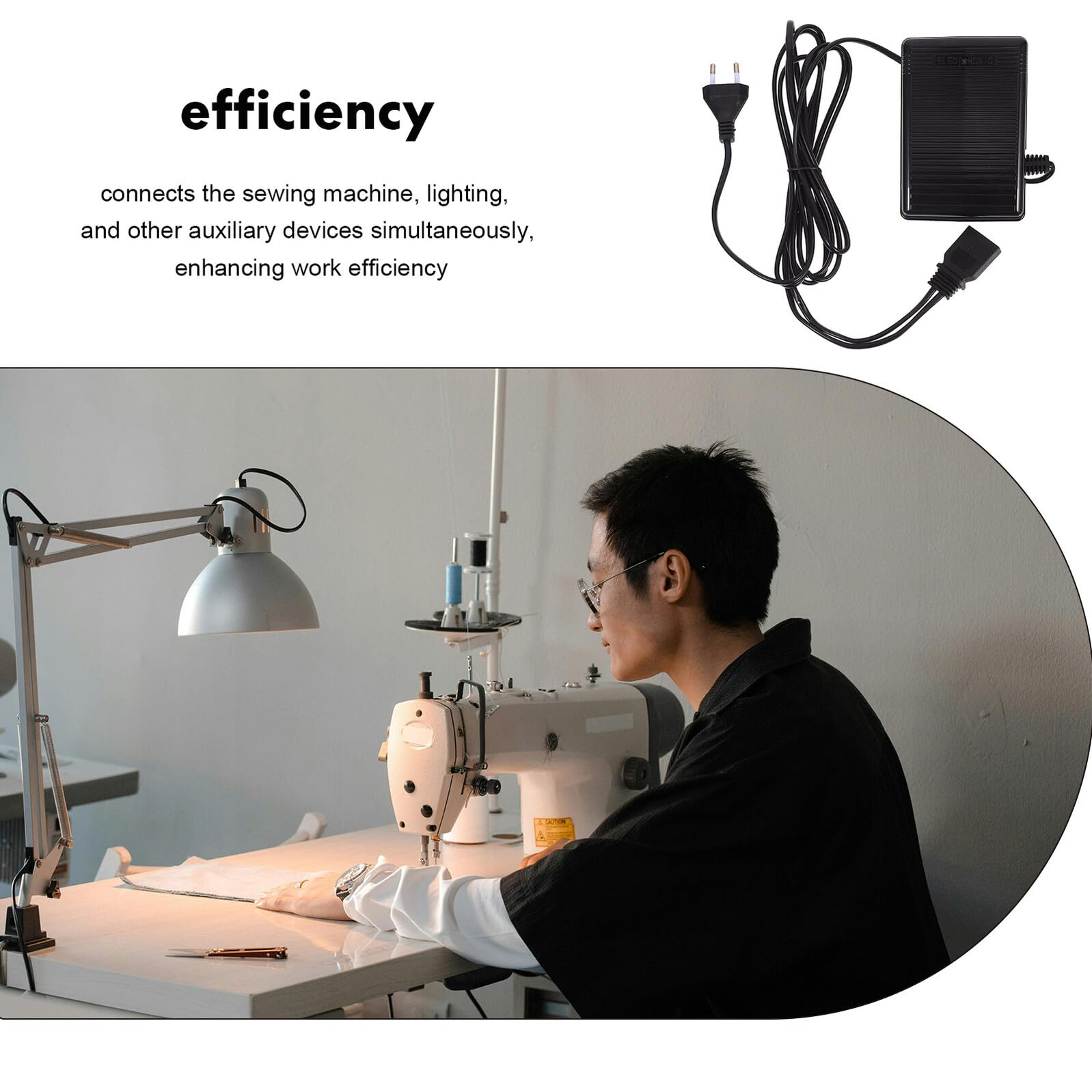 Controlador de Pedal para Máquina de Coser, Reemplazo Ce de 3 Clavijas