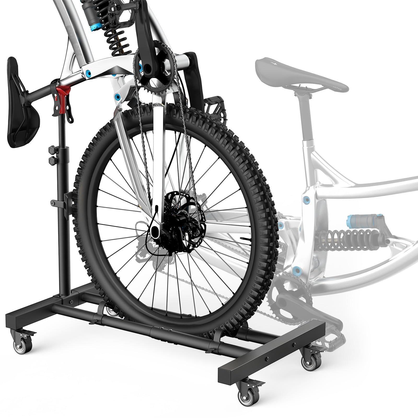 Housolution Vertical Bike Stand with 360°Wheels up to 29", [1 Pack]Adjustable Height, No Drilling holds up to 80lbs, Freestanding Bike Rack for Garage & Apartment, Bike Stand Floor for MTB/Road Bikes