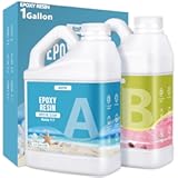 OcePor Epoxy Resin-1 Gallon&comma; Crystal Clear Epoxy Resin Kit&comma; No Yellowing No Bubble Art Resins Casting Resin for Art Crafts&comma; Jewelry Making&comma; Wood & Resin Molds&lpar;0&period;5 Gallon x 2&rpar;