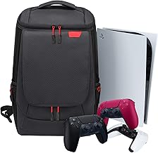 Console Backpack with PS5, Large Capacity Travel Carrying Case for Sony PlayStation5 Console Digital Edition, Storage for Controller, Monitor,Headset,Game