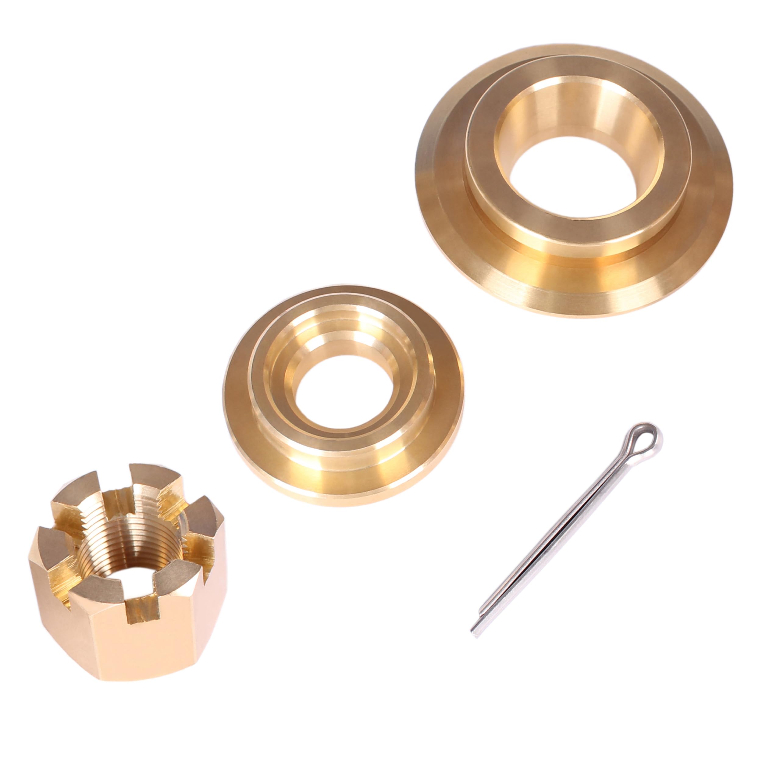 Boat Engine 90506-ZX2-C00 Washer, 90512-ZX2-C00 Propeller Spacer, 90301-ZW1-B00 Castle Nut, 90758-ZW1-B00 Cotter Pin for Honda 115HP 135HP 150HP 175HP 200HP 225HP 250HP Propeller Hardware Kit