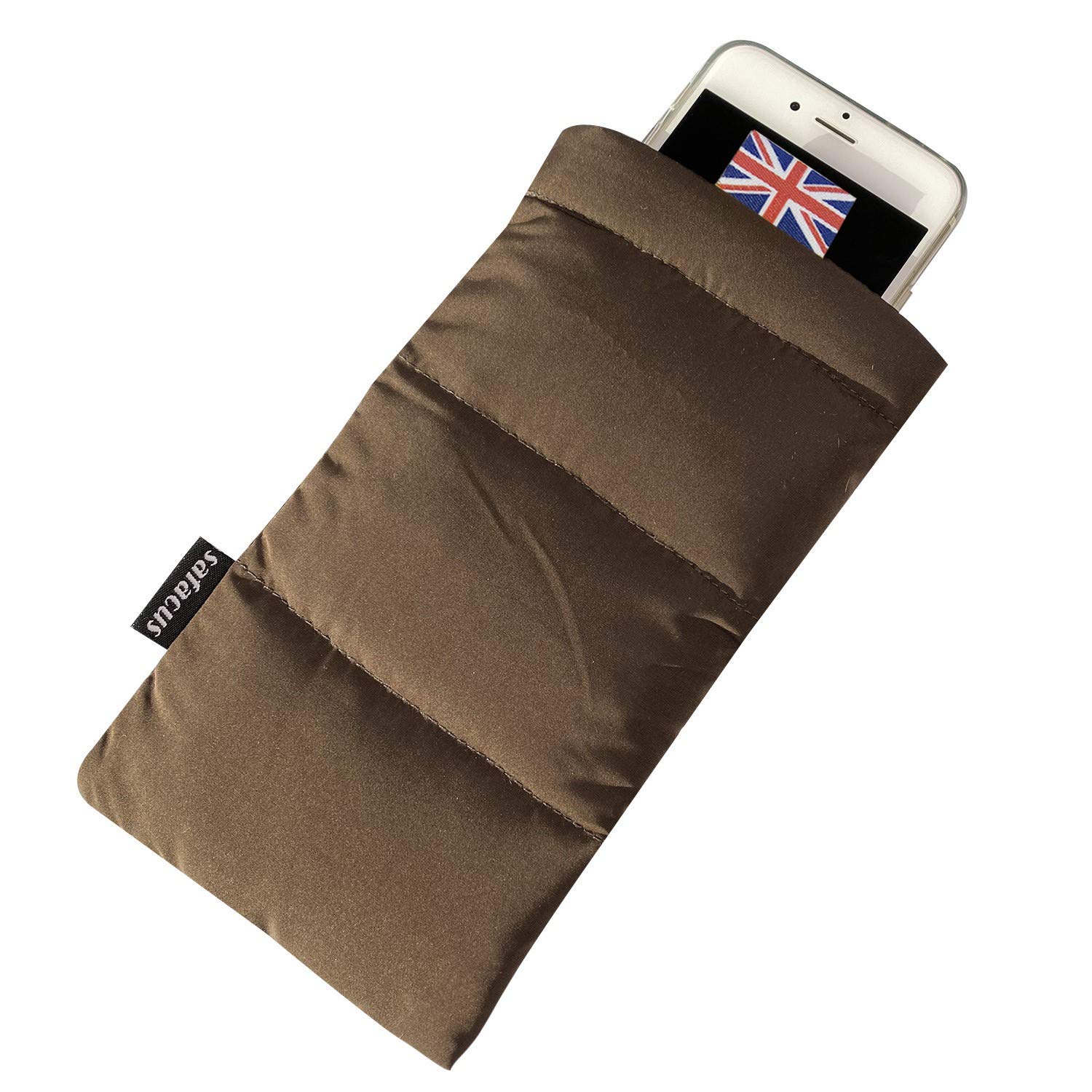 Thermal Phone Case Smart Phone Pouch for Camping Hiking Cold Proof Warm Cellphone Case Cover Bags For iPhone 6/7/8/X/Xs/SE/11/11pro,Samsung Galaxy (Brown)