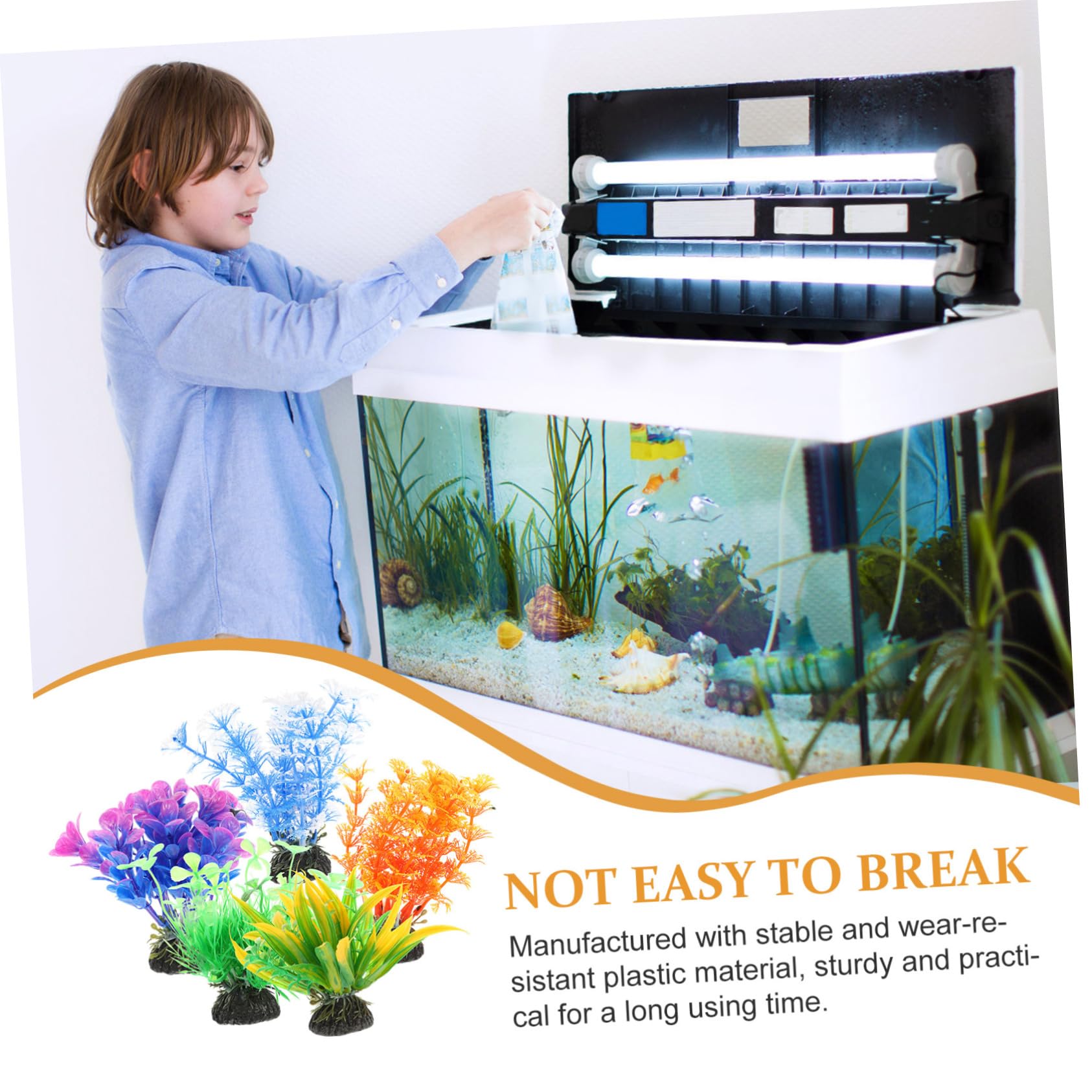 Toddmomy 25pièces Plantes Aquatiques Artificielles Décoratives pour Aquarium Ornements Simulés Décor Lifelike pour Poissons pour Décoration De Réservoirs Aquatiques