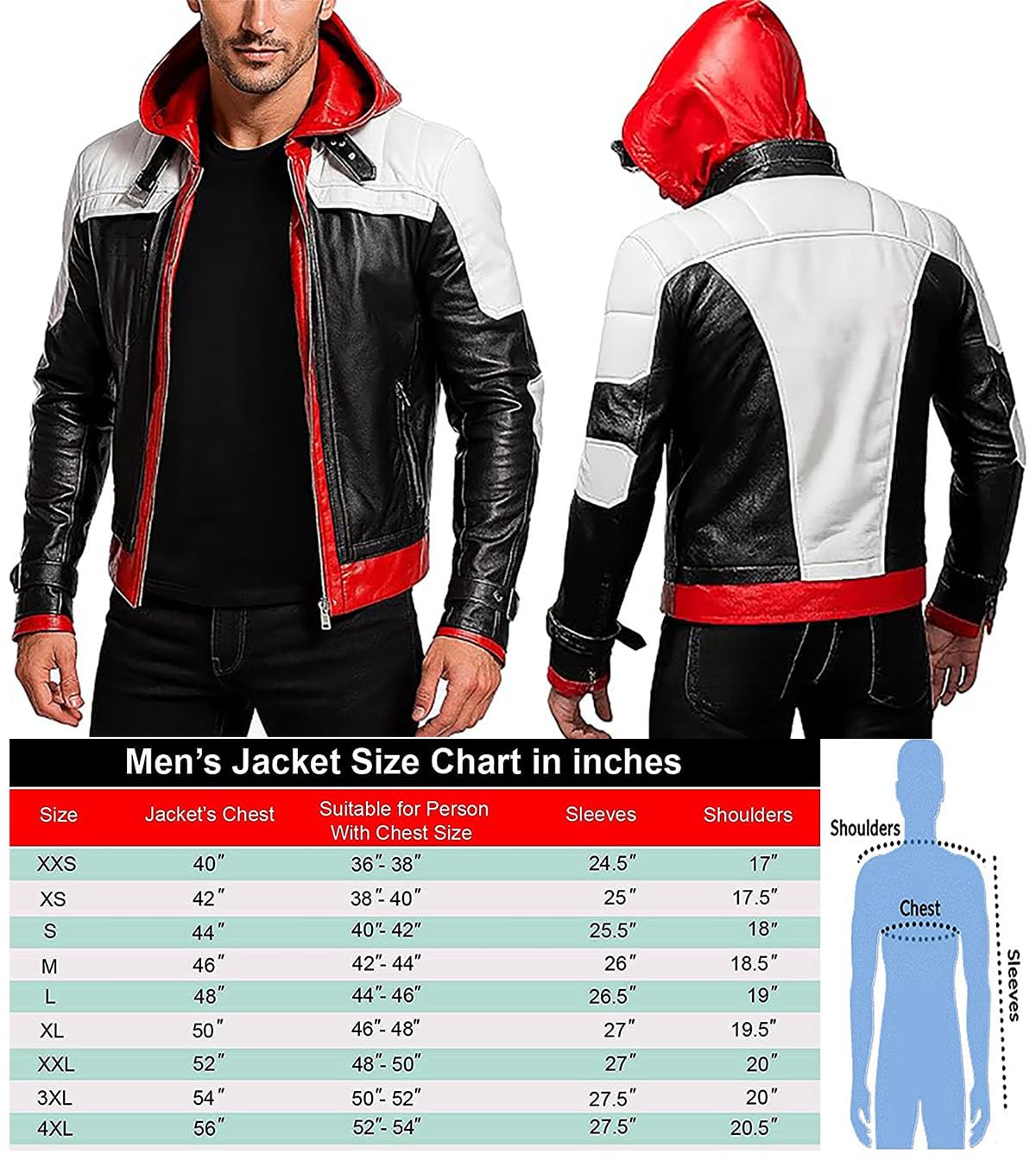 Fancyd Cafe Racer - Chaqueta de cuero Cafe Racer