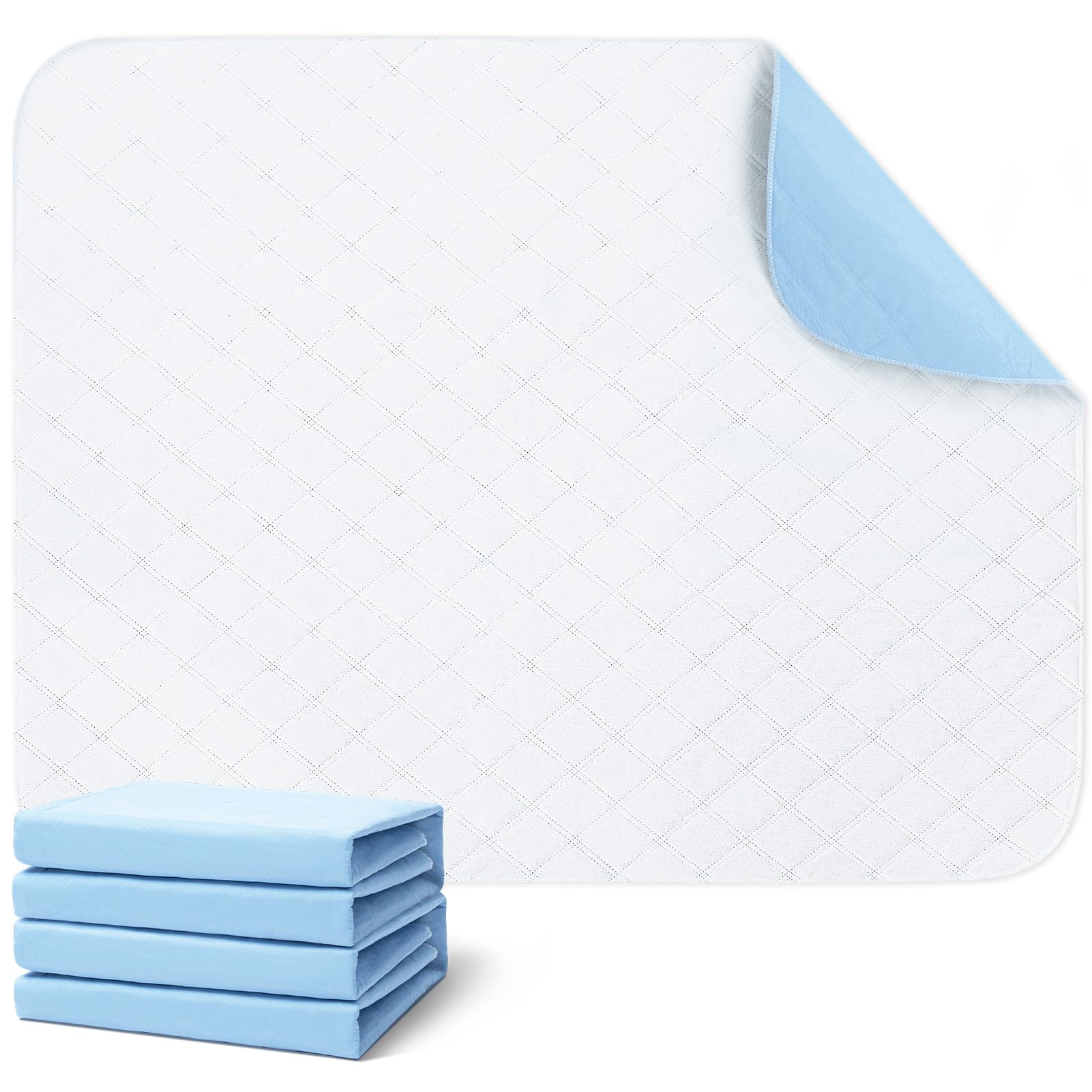 Washable Pee Pads for Dogs - Reusable Puppy Pads Pet Training Pads, Waterproof Dog Pee Pads Pet Pads for Dog Bed Mat, Super Absorbing Whelping Pads Potty Pad, 34"x36", 4 Pack