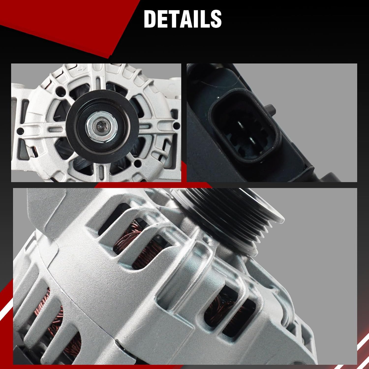 Alternator 11459N Compatible with Buick Regal 2012 2015-2017 Chevrolet Equinox GMC Terrain 2010-2017 2.4L L4 Replace 13500315 13588328 2620360 TG12C067 TG12C174