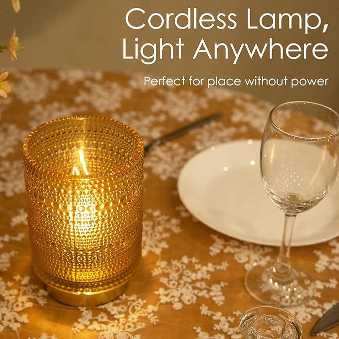 ULAROOM 2 Pack Battery Operated Lamp with Timer,2025 Home Finds Cordless Table Lamps for Home Decor, Portable Small Lamp for Room Decorative Living Room Bedroom Corner Decor New Home Gift (Amber) photo 5