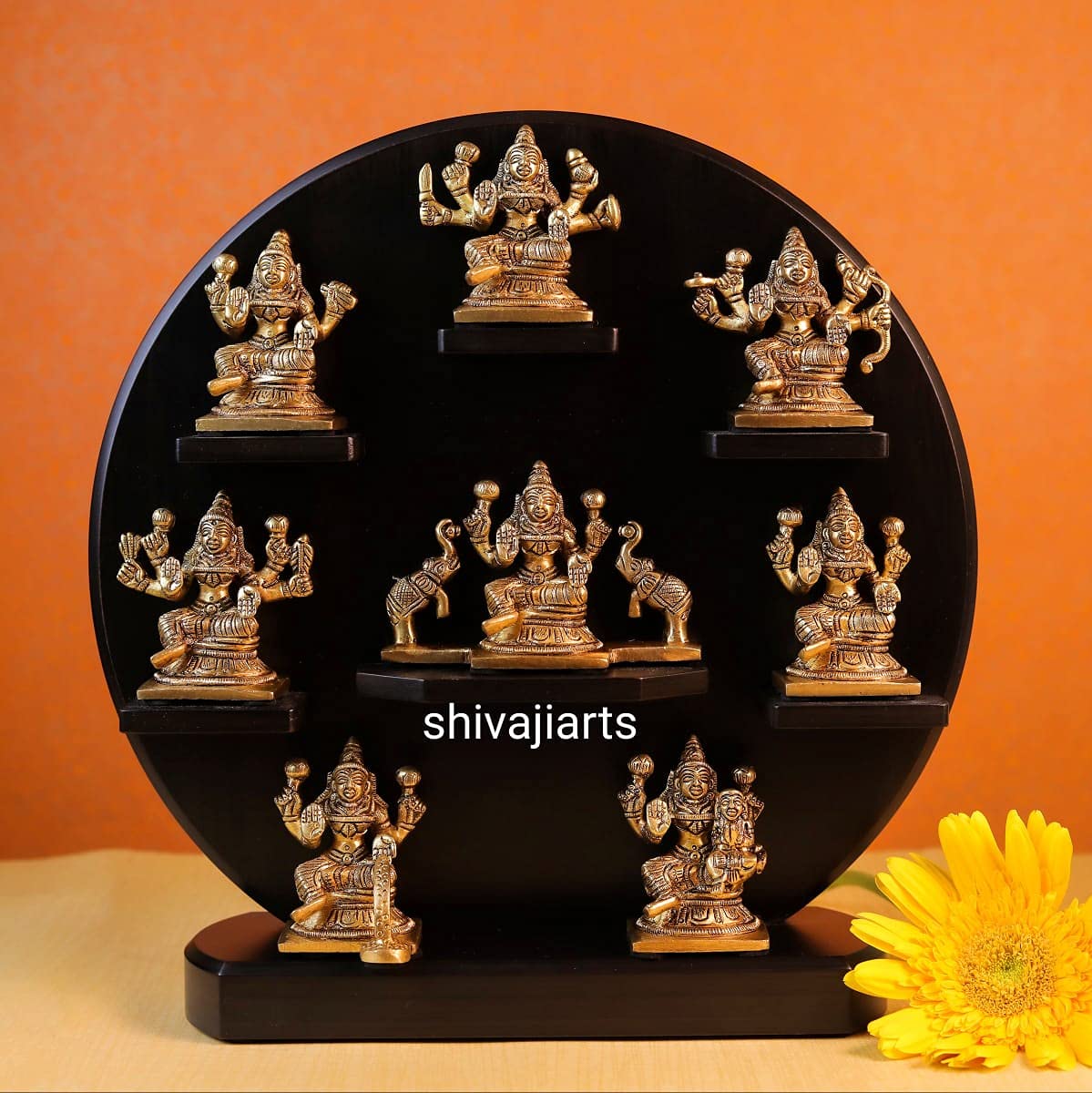 Buy SHIVAJI ARTS Ashta Lakshmi Statues, 30 CM Brass Ashtalakshmi