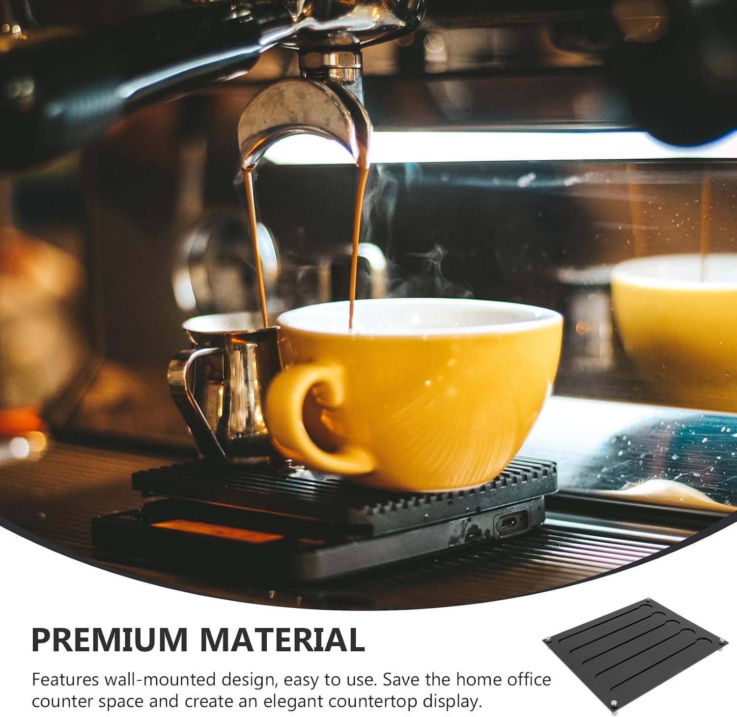 Wall Mounted Acrylic Coffee Capsules Display Rack for Coffee Station