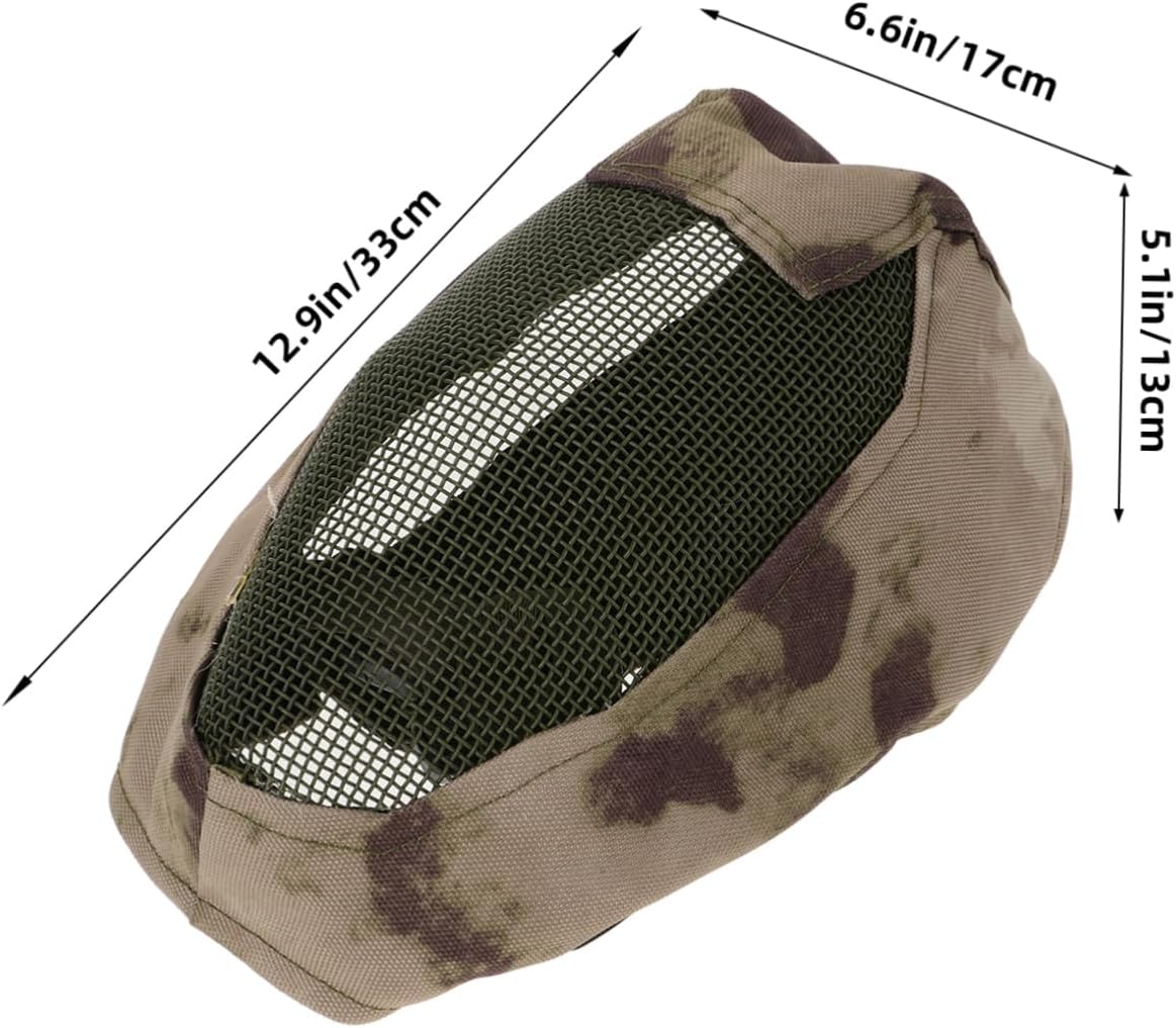 Luxshiny Breathable Full Face Metal Mesh Mask Cover with Adjustable Headband for Outdoor Sports and Fencing Protective Guard for Men with Superior Impact Resistance and Stylish Design