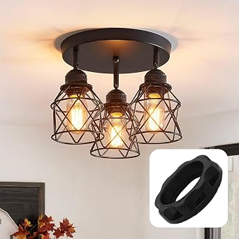 5Pcs E12 Light Socket Rings, Plastic Lamp Shade Holder Adapter, Threaded Collar Retainer for Candelabra Base, Night Light, Chandelier, Easy Install, OD 27.5mm ID 19mm(Black)