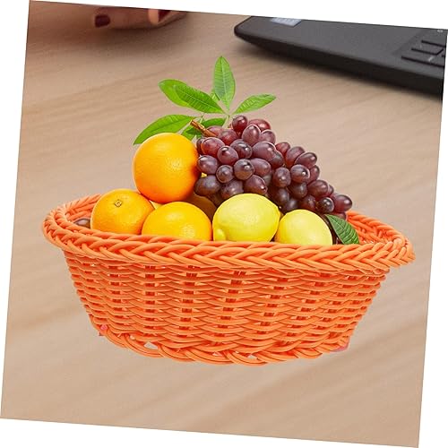 Miniatura 6 de Zerodeko Cesta de frutas tejida para decoración de casa para decoración de galletas para el hogar, cuenco de mimbre, cesta de ratán con corazón,