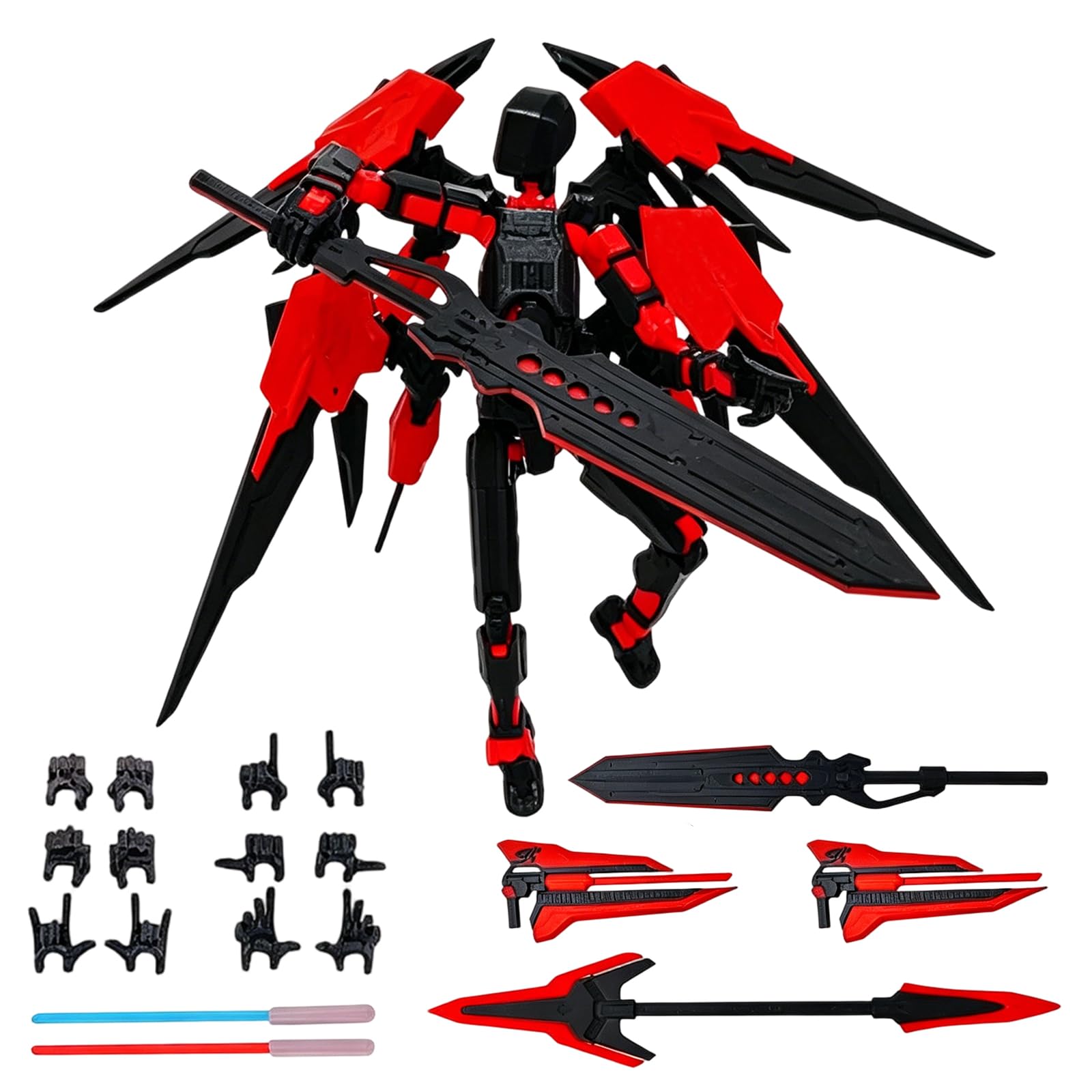 MLPKOI T13 Action Figures (Assembly Completed), 3D Printed Multi-Jointed Movable Toy Multi-Jointed Movable Robot PVC Toys Desktop Ornaments Figure, Home Desktop Decorations Gifts for Game Lovers