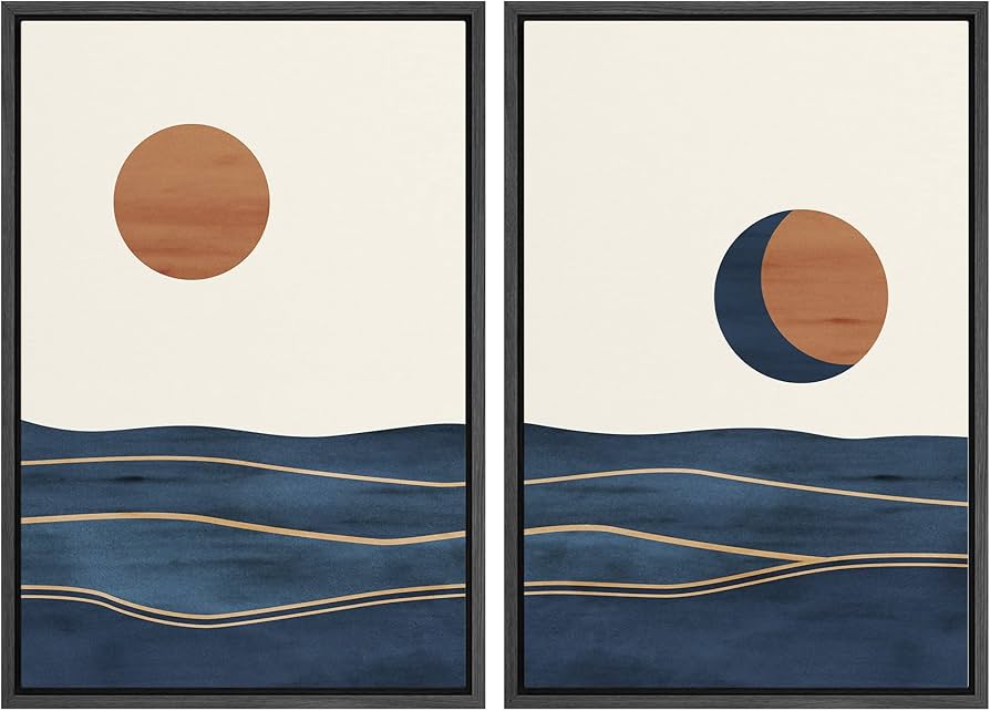 Amazon.co.jp: IDEA4WALL フレーム付きウォールアートプリントセット