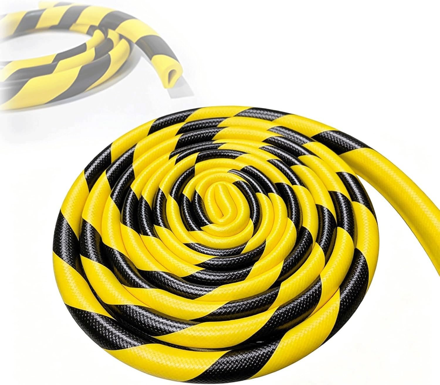 Protectores de Esquina de Goma, Tiras Protectoras para Esquinas de Pared | Tiras protectoras de seguridad autoadhesivas bicolores (amarillo y negro) para garajes y almacenes(3pcs)
