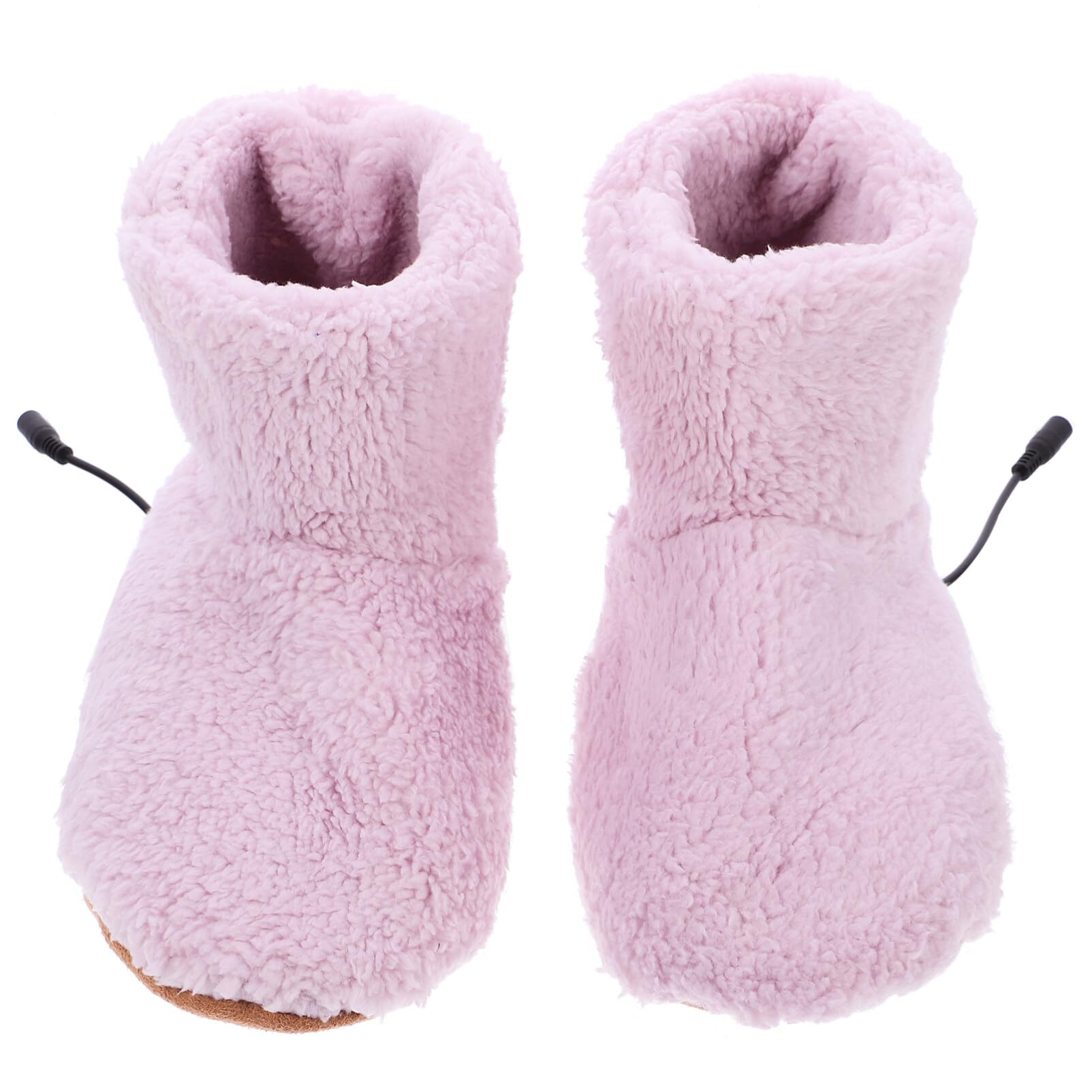 Baluue Usb Electric Heating Shoes Fluffy Heated Boots for Feet Warmer Comfortable Winter Foot Heater for Men and Women