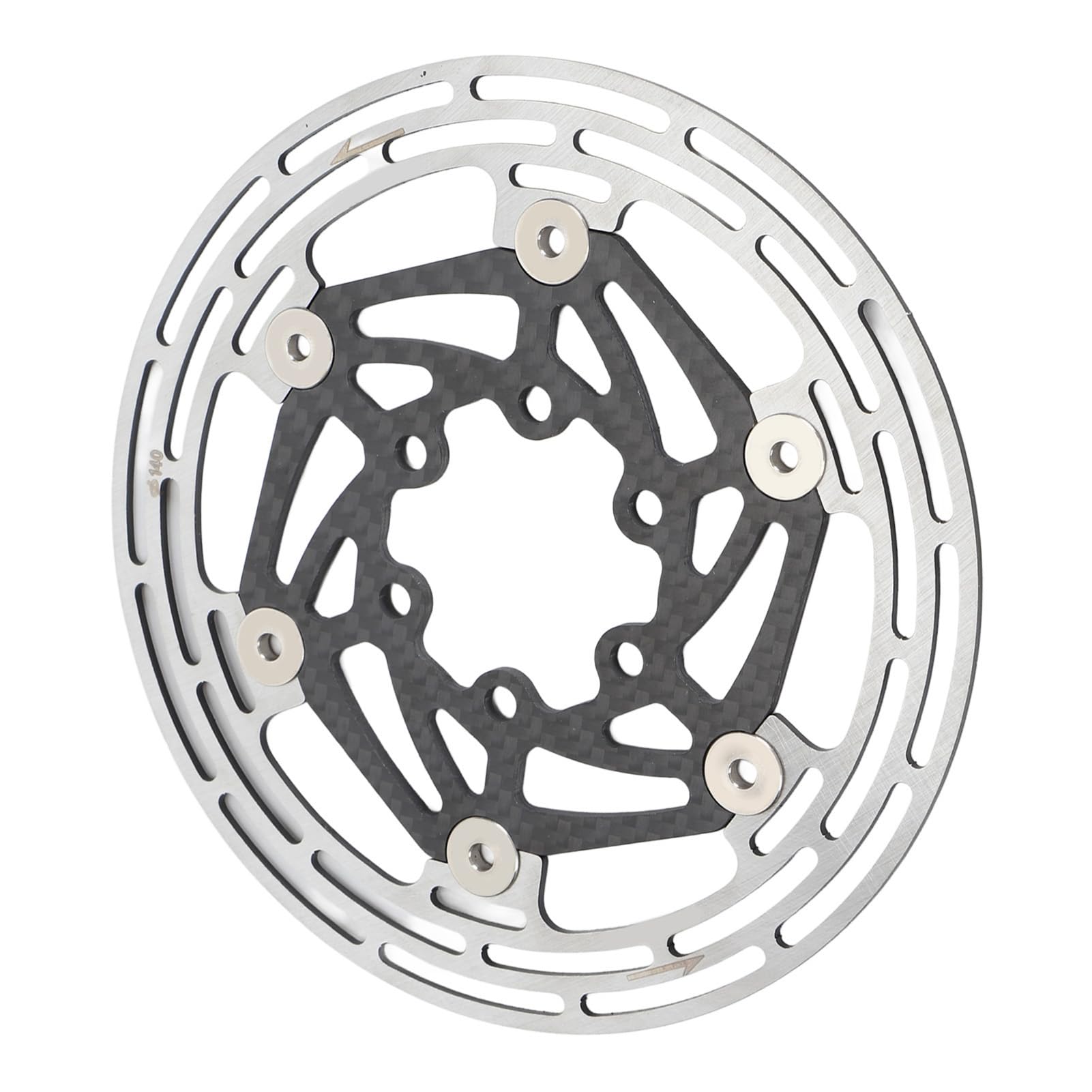 Tbest Rotor de Disco de Freno de Bicicleta, Rendimiento Estable de Acero de Fibra de Carbono Ligero con Disipación de Calor Adecuado para Bicicleta de Montaña