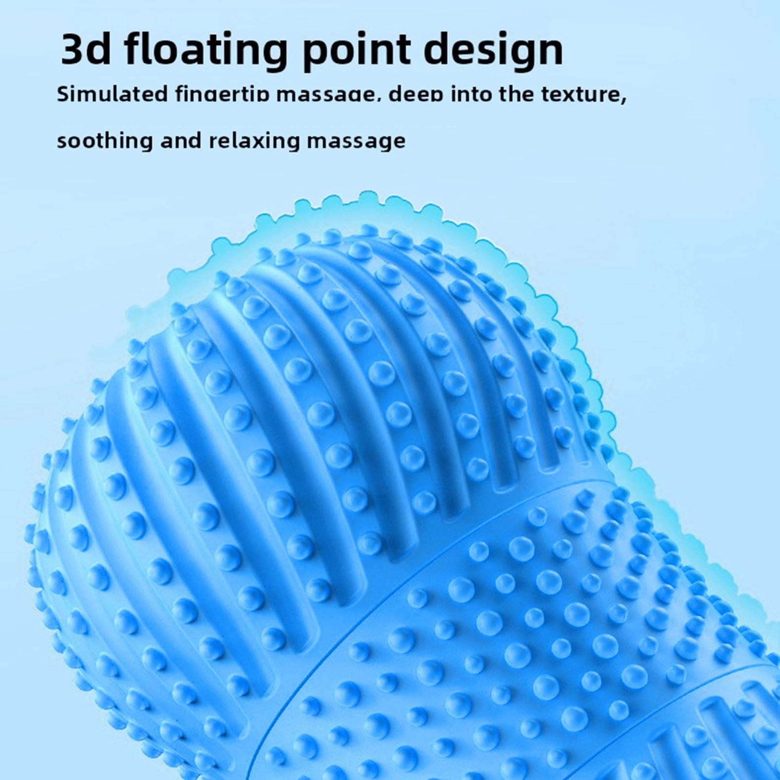 Pssopp Boule de Massage Vibrante en Silicone avec Rouleau de Cacahuètes, Masseur de Tissus Profonds, 6 Vitesses, 4000 MAh, Rechargeable avec Haut-parleur pour les Jambes Arrière, les épaules, le