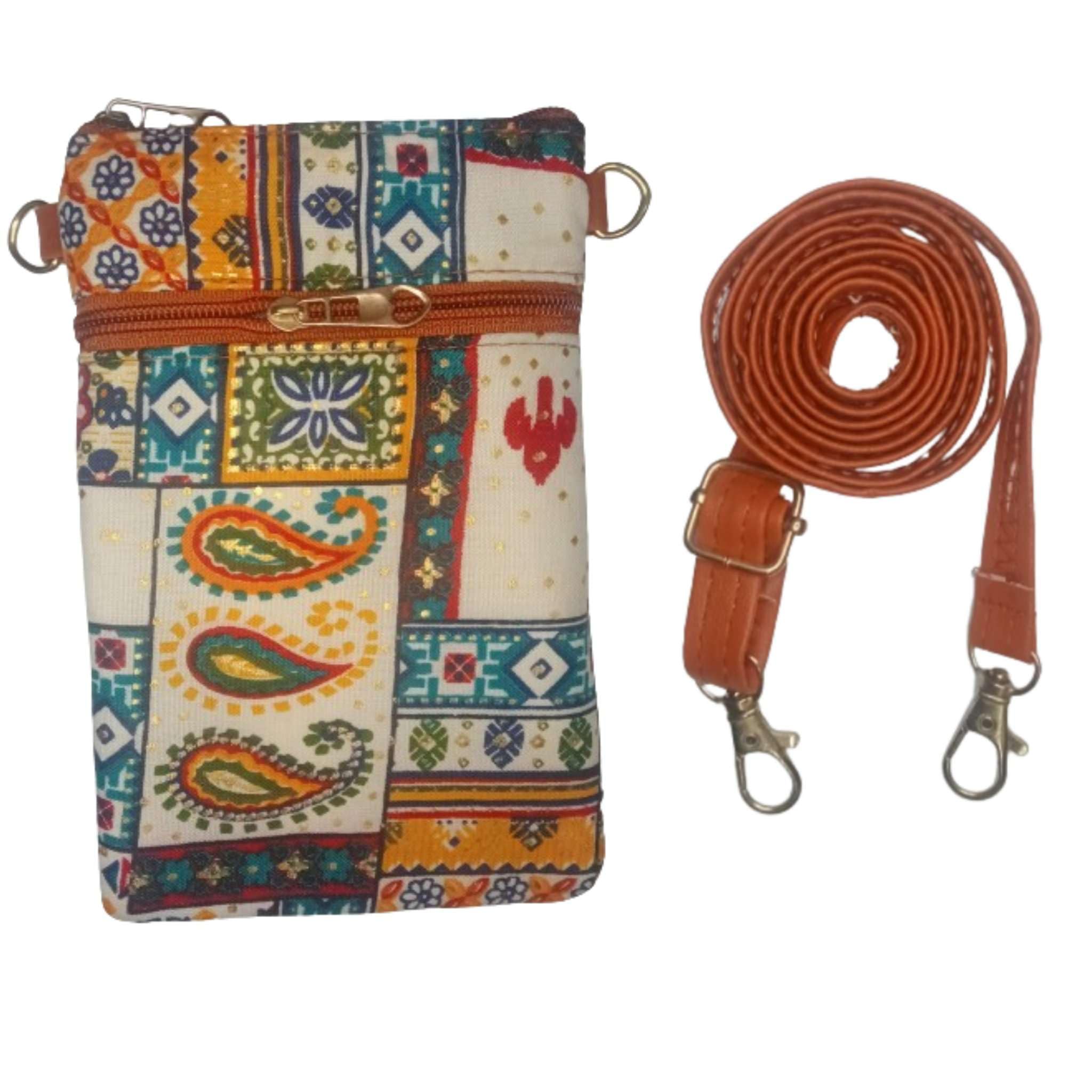 ZOKCY® Jaipuri Purse Cross Body Purse (Pack of 1 Pcs) with Chain for Womens and Girls/Sling Bag/Mobile Bag Medium Crossbody Bag Original Rakhi Gifts for Sisters/Birthday Return Gift Multi Color (B0D1XFMDP9) Amazon Price History, Amazon Price Tracker