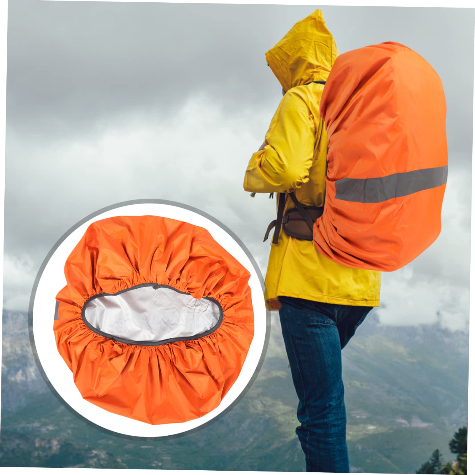 Hemobllo Housse de Protection de à Dos Imperméable avec Bande Réfléchissante Couverture de Pluie pour Randonnée Camping et Activités Extérieur Adaptée pour Sacs