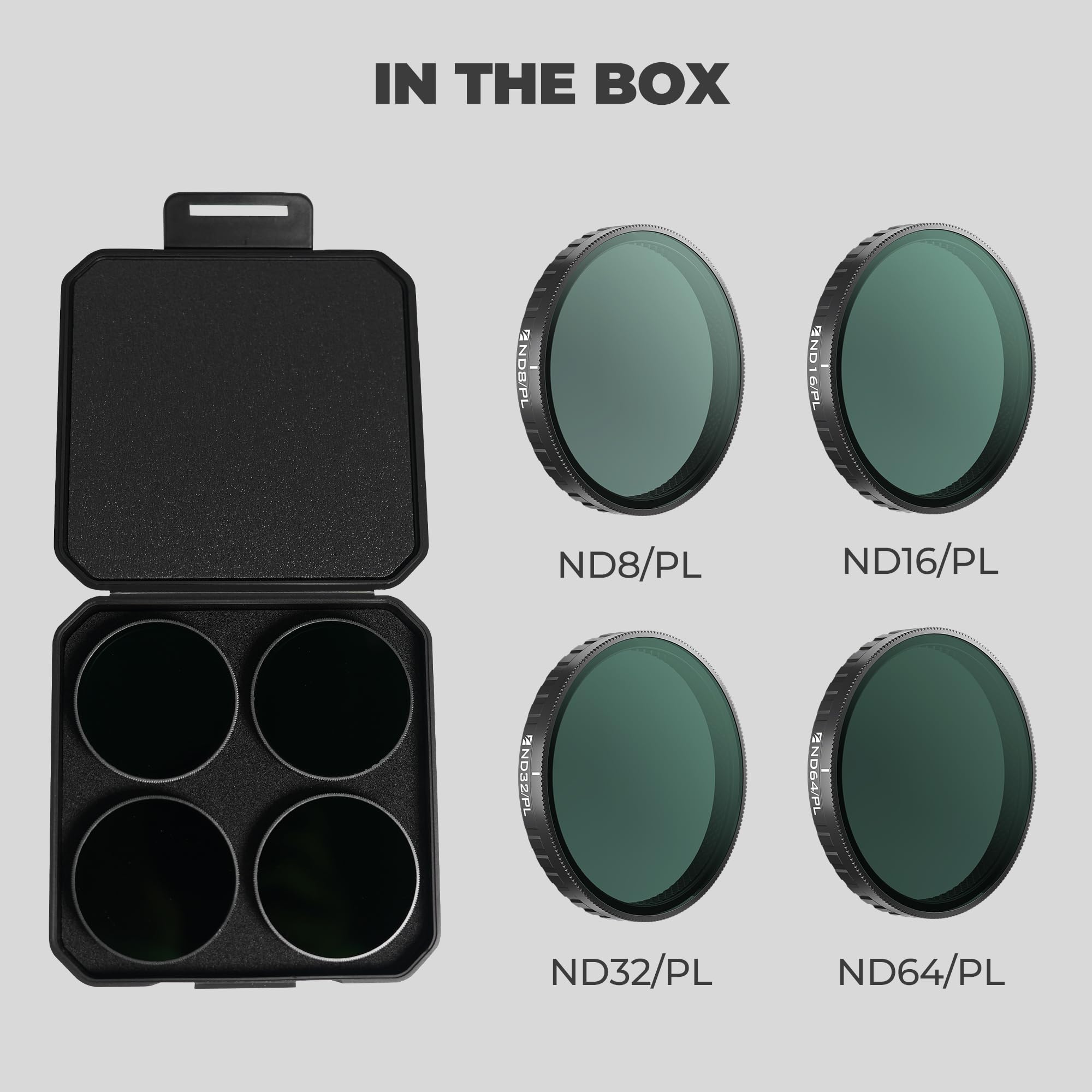 Set Filtri Polarizzanti Freewell ND8/PL, ND16/PL, ND32/PL, ND64/PL – Per DJI Osmo Action 6, Per Riprese Diurne